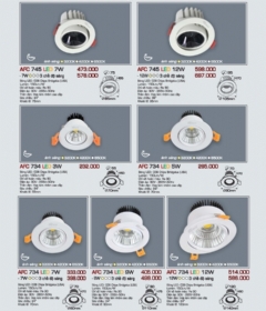 Đèn âm trần khối đúc góc xoay