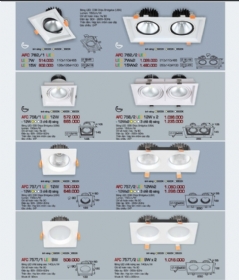Đèn LED âm trần đôi