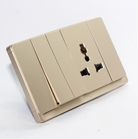 2 công tắc và ổ cắm V10K2OG